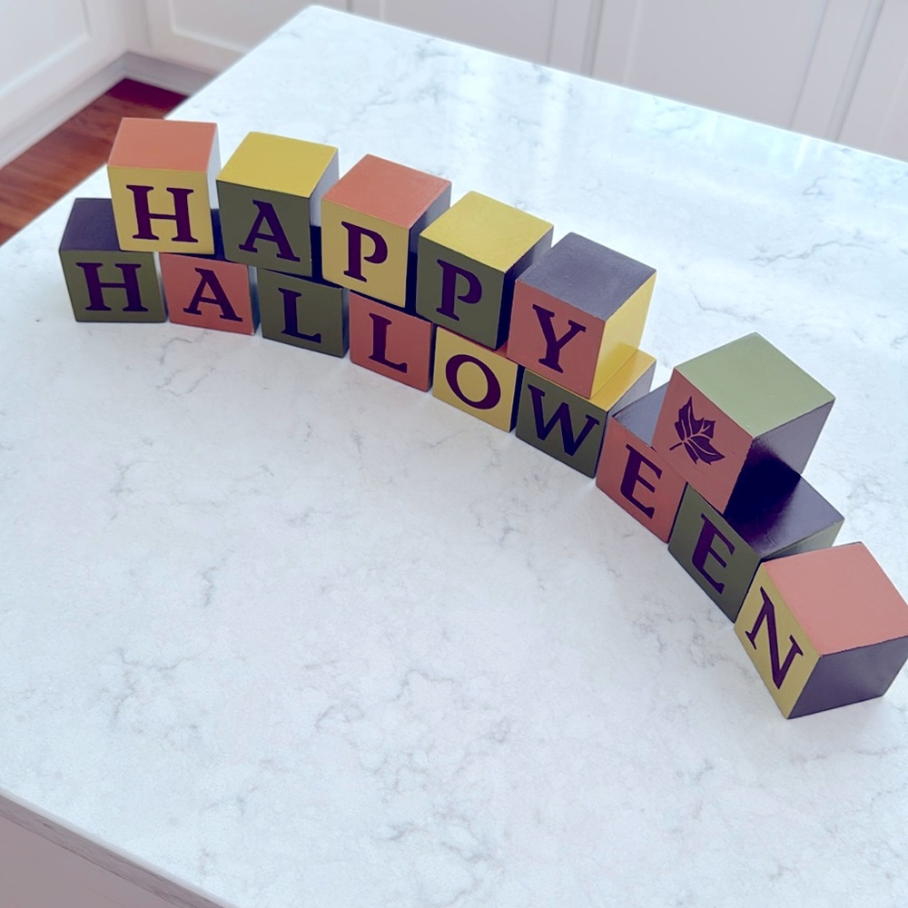Wood block Halloween Sign
